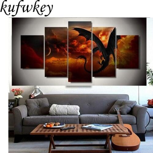 Dragon Diamond painting full square Mosaic pictures Mosaic drawings Pictures of rhinestones hobby foamiran 3d diamond Embroidery