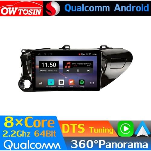 Qualcomm 8Core Android Car Multimedia For Toyota Hilux AN120 Pickup 2015-2019 GPS 360 Panoramic Radio DTS HIFI CarPlay WiFi DSP