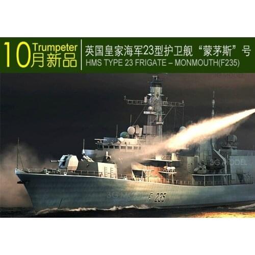 Free shipping NEW HMS TYPE Frigate-Monmouth[F235] Assembly Model kits Modle building Trumpeter 1/700 scale