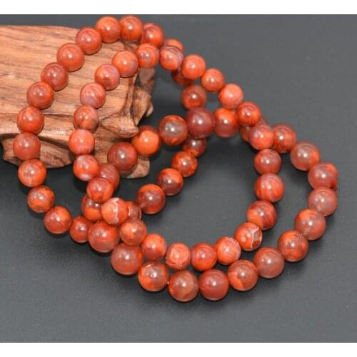 DropShipping Natural Red South Red Agate Bracelet Round Beads Bracelet Bangles Gift for Women Fine Jewelry