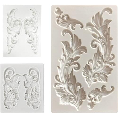 DIY Silicone Mold Cake Chocolate Mold Vintage Relief Wedding Cake Decorating Tools Fondant Sugarcraft Cake Mold Gum Paste Mold