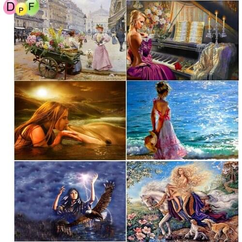 DPF 5D Round/Square full Diamond Painting Cross Stitch beauty Crafts Diamond Embroidery Mosaic Needlework kits Home Decor