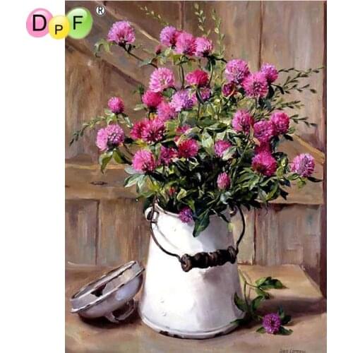 DPF diamond embroidery DIY barrel inside the flower 5D full square rhinestone 3D diamond mosaic kit home decor crafts