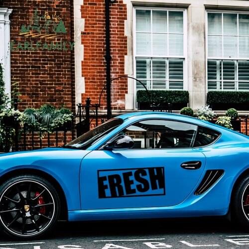 EARLFAMILY 58cm x 24.8cm Fresh V2 Vinyl Car Wrap Decal JDM Racing Car Lower Drifting Door Outdoor Big Car Stickers Stance