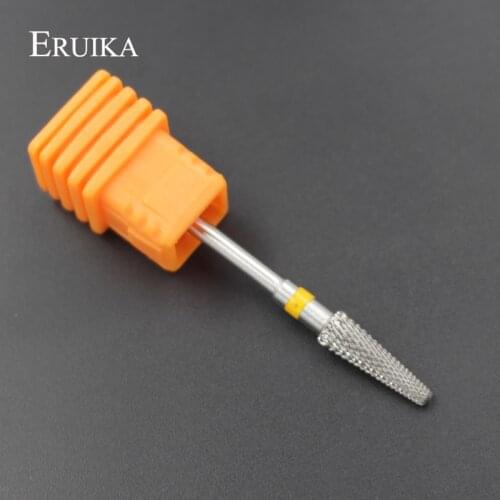 ERUIKA 1pc XF Size Carbide Nail Drill Bit 3/32" Foot Cuticle Clean Burr Manicure Apparatus Nail Drill Accessories Nail Art Tools