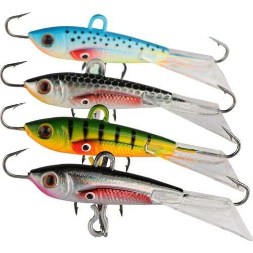 HiUmi 4pcs 60mm 10.5g Fishing bait Plastic Wobbler Minnow Fishing Lure Set With VMC Hooks for Lake Fishing