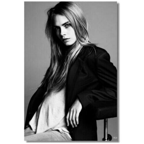 J0061 Cara Delevingne Sex Girl Super Model Star Wall Sticker Silk Poster Art Light Canvas Home Decoration