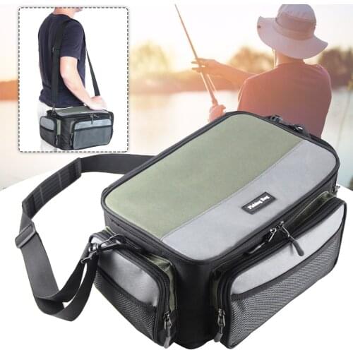 Multifunctional Fishing Bag Oxford Fishing Reel Bait Storage Box Outdoor Carp Fishing Tackle Shoulder Messenger Bag