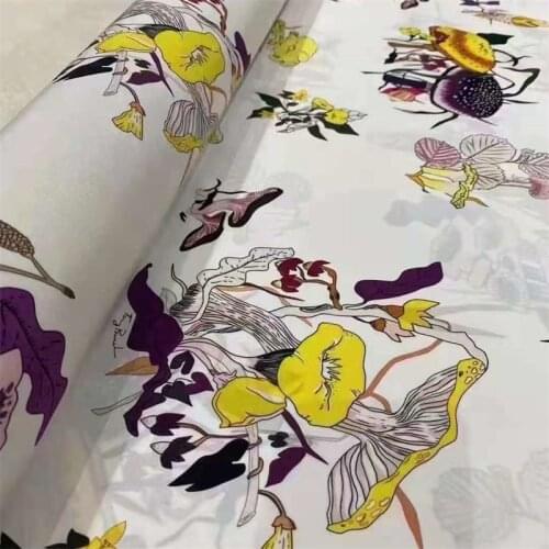 Fashion Luxury Fabric Big Brand High-end Stretch Fresh Wind 21 Mumi Silk Satin Joe Crepe Dress Dress Mulberry Silk Cloth