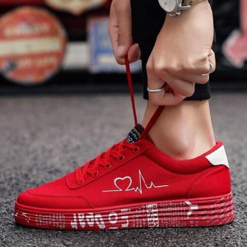 Plus Size Platform Canvas Sneakers Men Running Shoes Man Sport Shoes Women Sports Shoes Man Red Tennis Male Basket Toning B-665