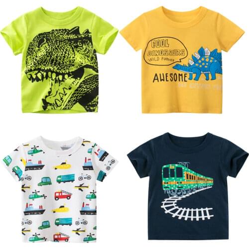 2021 New Children T Shirts Short-sleeve Tops For Kids Cartoon Boys School Tees Girls T-shirt Toddler Outerwear 1-8years Clothing