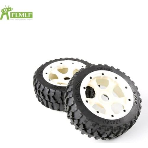 Gravel Tyre Front or Rear Wheels Tire Assembly Set with Nylon Wheel Hub for 1/5 HPI ROFUN ROVAN KM BAJA 5B SS Toy Game Parts