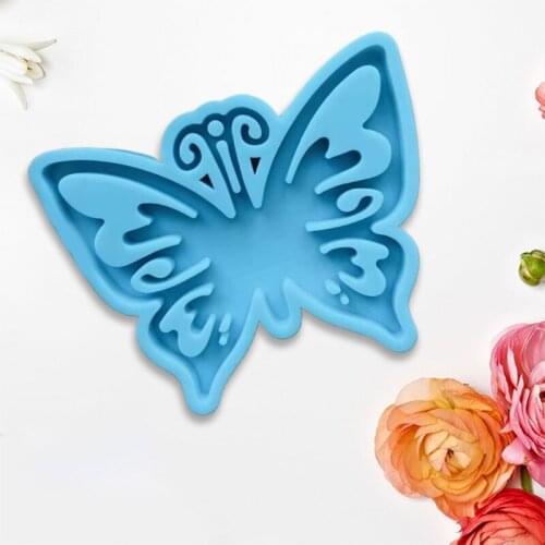 DIY Crafts Making Tool Key Chain Epoxy Resin Mold Handmade Butterfly Shape Keychain Casting Silicone Mould