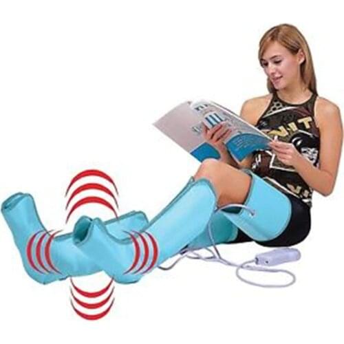 Body Slender Slimming Thigh Foot Leg Therapy Massager Belt Air Compression Massage Wraps Heating Sauna Boots Socks Relax Pain