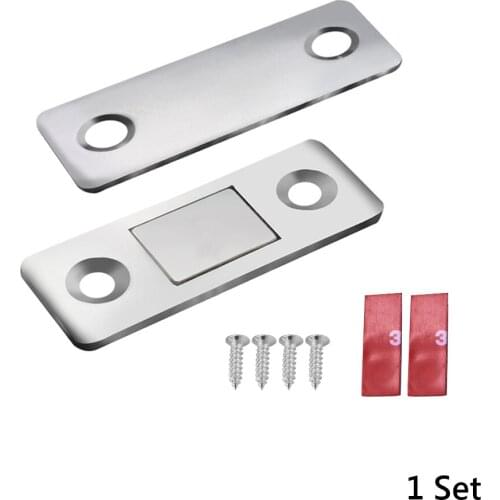 ETUUD 2 Pairs Super Thin Magnetic Door Catch Stop Cupboard Cabinet Wardrobe Furniture Latch Closer Closures Stops for Home