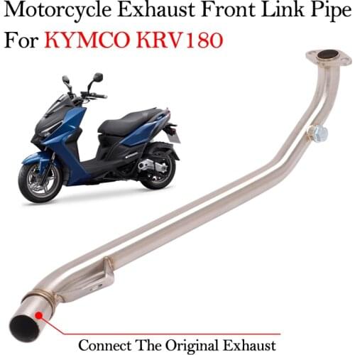Slip On Motorcycle Exhaust Front Link Pipe For KYMCO KRV180 KRV 180 Modified Stainless Steel Muffler Escape Moto Connection Tube