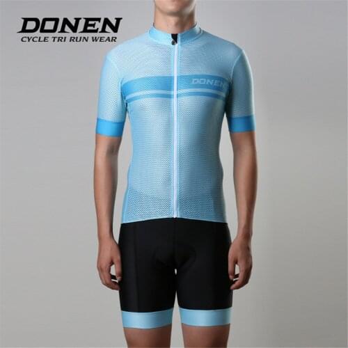 Donen High quality Short sleeve cycling sportswear Cycling Jersey male set Quick-drying Anti-sweat Cycling Clothing set jersey