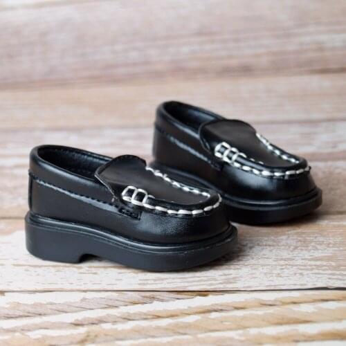 1/3 Black Synthetic Leather Shoes Flats For 1/3 24" 60cm Tall Male SD DK DZ AOD DD Doll FREE SHIPPING