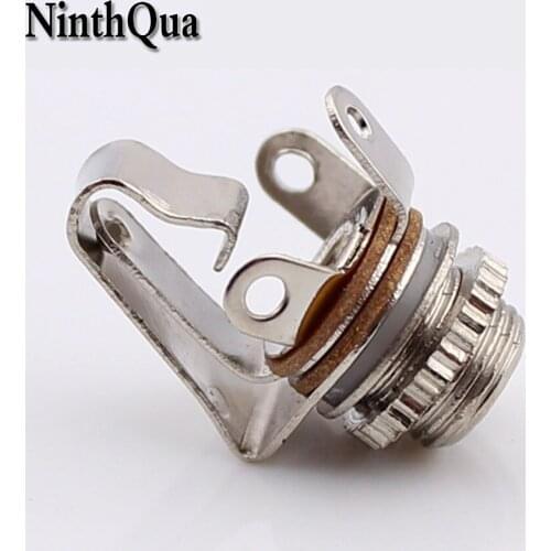 2PCS 3.5mm 2Pole Mono Plug Jack Chassis Panel Socket with Switch Metal Audio Adapter