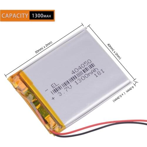404050 3.7V 1300mAH Polymer lithium ion / Li-ion battery for Car DVR recorder GPS mp3 playmer mp4 navigator