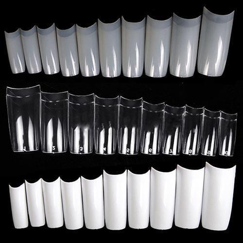 500 Nails Acrylic Half French False Nail Art Tips Acrylic UV Gel Manicure Tip are 10 sizes for this product, each size has 50pcs