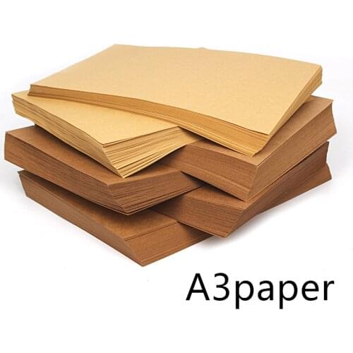 70-200gsm 20pcs High Quality A3 Brown Kraft Paper DIY Handmake Card Making Craft Paper DIY Thick Paperboard Cardboard