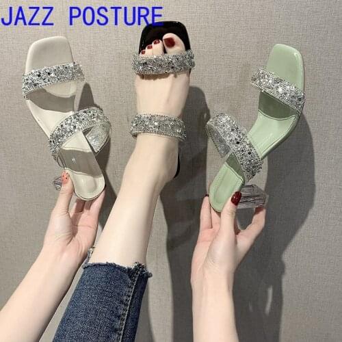 Sandals Ladies Transparent High Heels PVC Summer High Heels Transparent Crystal Cup Sweet Summer Shoes High Heels Size 41 42 w14