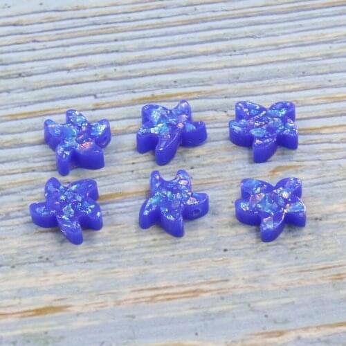 Jaymaxi Synthetic Opal Starfish Beads Animal Charm 6 Colors Hole Size 1.5mm For Women DIY Necklace Jewelry Finding 20Piece/lot