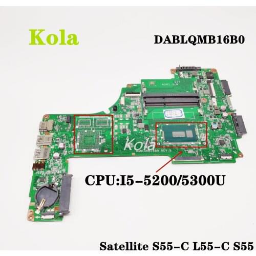 DABLQMB16B0 Laptop motherboard for Toshiba Satellite S55-C L55-C S55 original mainboard W/I5-5200U/5300U 100% fully tested