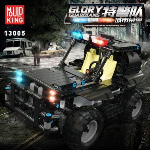 Kids Educational DIY Toys The SWAT Team Car Model Sets Building Blocks Assemble Bricks with Remote Control for Children Gift