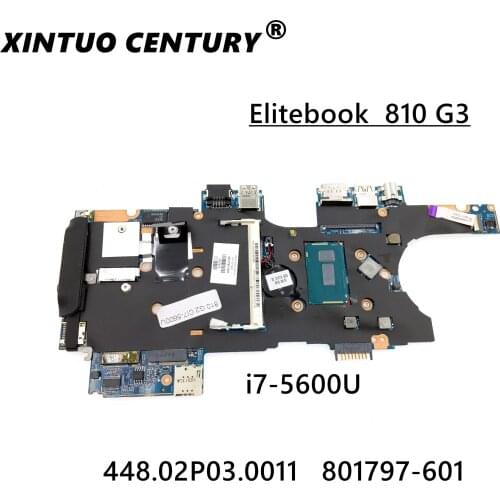 For HP Elitebook Revolve 810 G3 laptop Motherboard i7-5600U 801797-001 100% tested ok Free Shipping