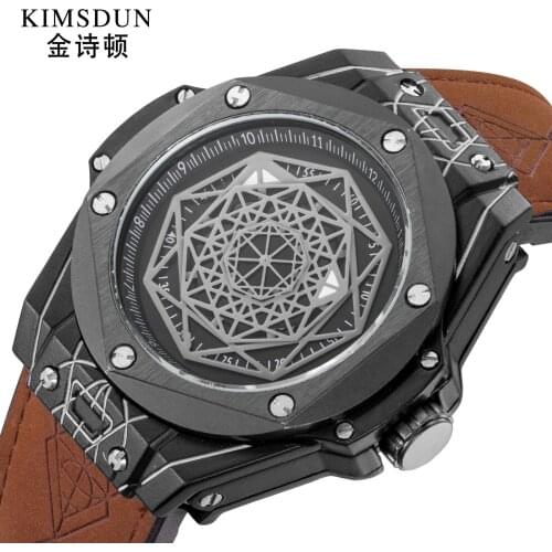 KIMSDUN Top Brand Automatic Mechanical Watches Men Quartz Trend Mens Watch Luminous Sports Watch Gift Relojes Para Hombre
