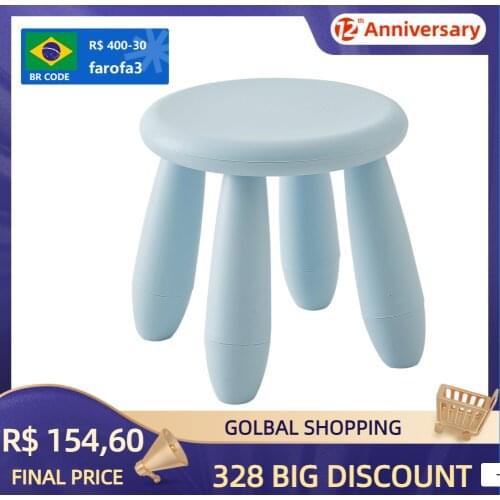 LazyChild Round Childrens Stool Kindergarten Baby Learning Stool Thicken Plastic Game Seat Removable, for Kids Adults