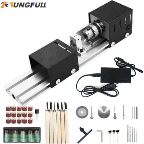 Mini Lathe Beads Machine DIY Woodworking Buddha Pearl Lathe Machinery Wood Lathe Standard for Grinding and Polishing