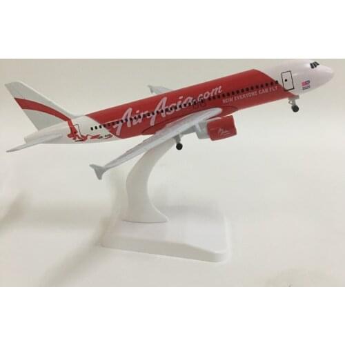JASON TUTU 20cm Plane Model Airplane Model Air Asia Airbus A320 Aircraft Model 1:300 Diecast Metal Airplanes Plane Toy Gift