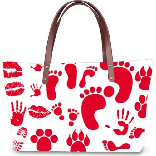 Fashion Women Causal Bags Animal Cute Sexy lips Print Ladies Handbag Large Shoulder Bags Elegant Ladies Tote Satchel Mujer Bols
