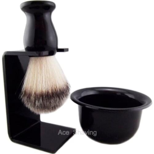 Shaving Kits Mens Beard Brush Bowl Grooming Tool Holder Mug Set Stand Barber Accessories Boar/Synthetic Knot