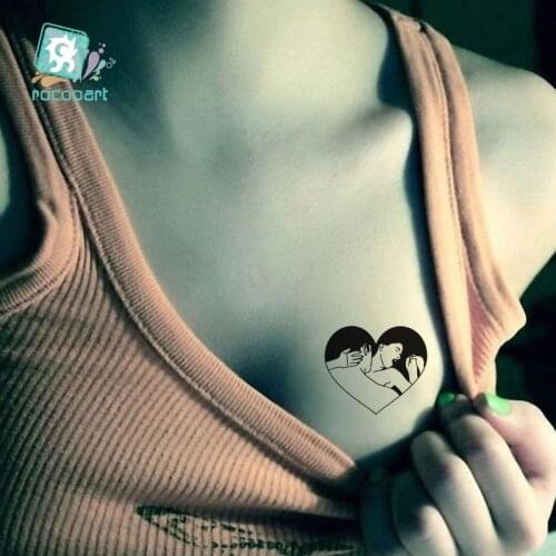 1 Sheet Valentines Day Temporary Fake Tattoo Sticker on Body Small Size For Couples Fashion Art Waterproof Tattoo Tattos