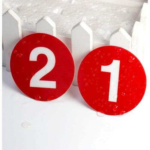 Number sticker PVC waterproof sunscreen sticker mechanical equipment machine number sticker restaurant round label sticker