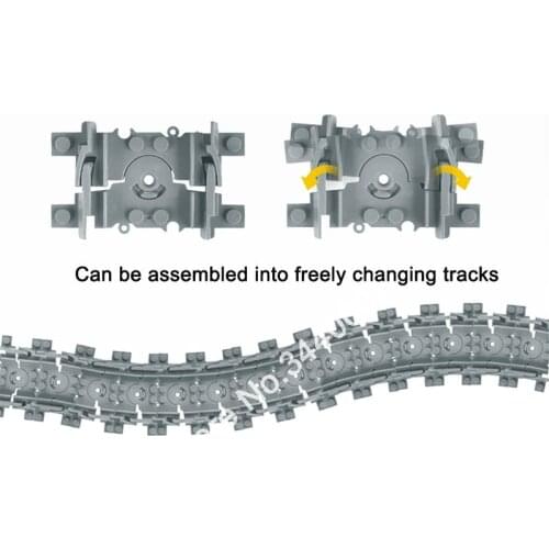 Train Flexible Tracks City trein Track Rail Straight Curved Rails Building Block Bricks Model Compatible All Brands train