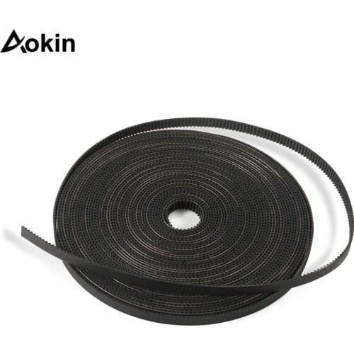 1M/2M GT2 PU Timing Belt Rubber 2GT 6mm Black 3D Printers Parts Synchronous Belts Aramid Fiber Cut to length Fit For 3D Printer