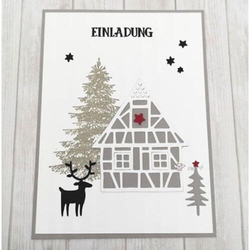 Mmao Crafts Metal Steel Cutting Dies New Love house decoration Stencil For DIY Scrapbooking Paper/photo Cards Embossing Dies