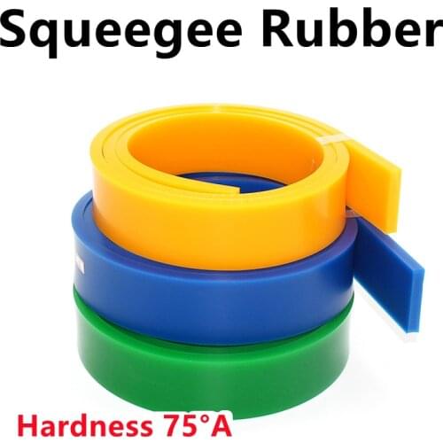 Wholesale 60mm*9.5mm Flat Head Silkscreen Squeegee Rubber Belt 75A DIY Ink Scratch Board Tools Squeegee Rubber Scraper Blade