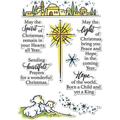 Spirit Light Heartfelt Hope Christmas Clear Silicone Stamps For DIY Scrapbooking Photo Album Cards Making Decor 2019 New Stamps