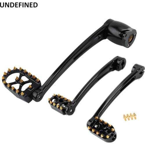 Brake Arm Lever MX Offroad Golden Shift Levers Shifter Pegs Kits for Harley Touring Road King Electra Street Glide Tri 2014-2021