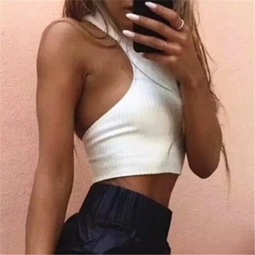 Sexy Off Shoulder Backless Knitted Vest Summer Fashion Women Sleeveless Camisoles 2021 Good Body Slim Chic Solid Color Tank Tops