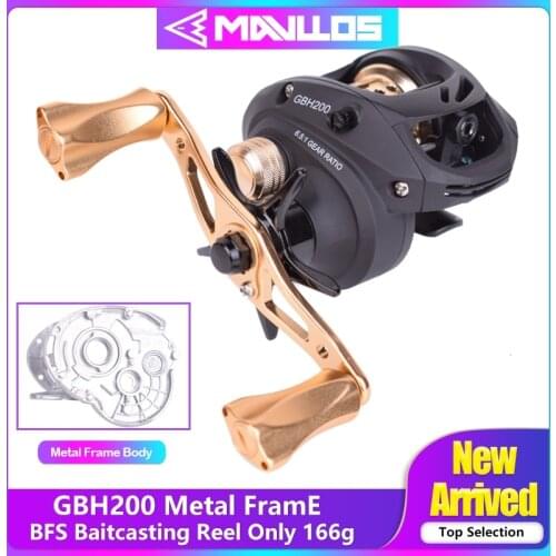 Mavllos 166g Ultra-light Metal Baitcasting Fishing Reel Left Right Hand Magnetic Brake Low Profile BFS Baitcasting Reel Casting
