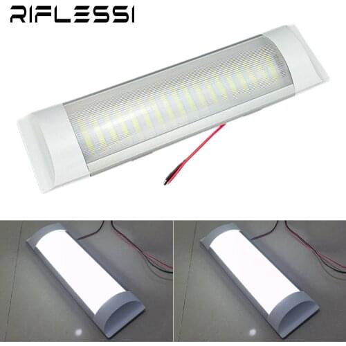 1 x 12V - 80V LED Car Interior Light Reading Lights Lighting Truck Trailer Tractor RV Van Bus Indoor Roof Ceiling Lamp White