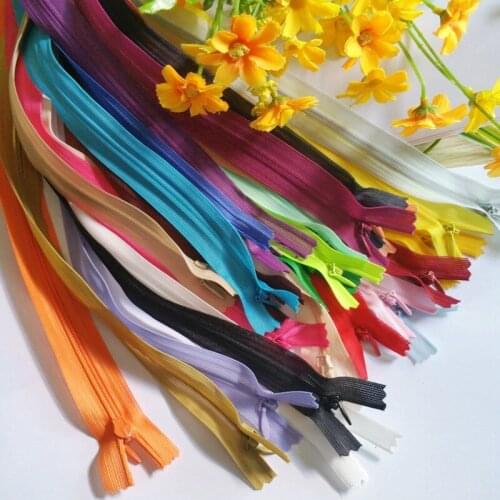 Can choose the colors ) 3# nylon zipper 25 colors 60cm 10pcs zipper for tailor sewing repair clothes dress poket allow mixed