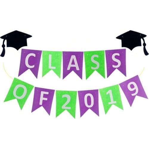Graduation Decor Class of 2019 Banner Creative Nonwovens Banner for School Graduation 2019 Party Decoration